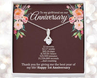Thumbnail for Wife Necklace, 1st Wedding Anniversary Necklace Gift For Girlfriend, First Year Anniversary