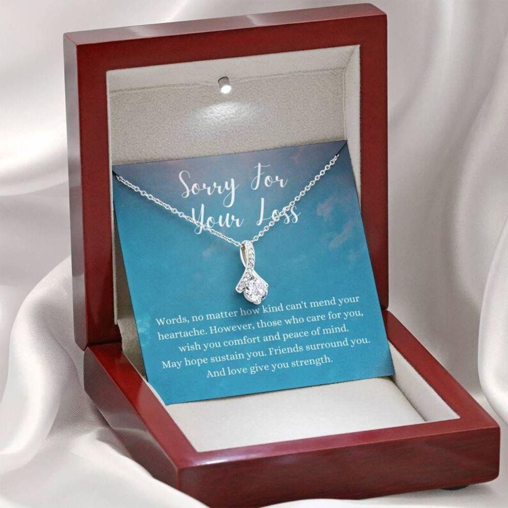 Friend Necklace, Sorry For Your Loss Necklace Gift, Loss Of Husband Gift, Grief Gift, Memorial Gift