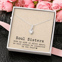 Thumbnail for Sister Necklace, Soul Sisters Gift Necklace � We Will Always Be Connected By The Heart