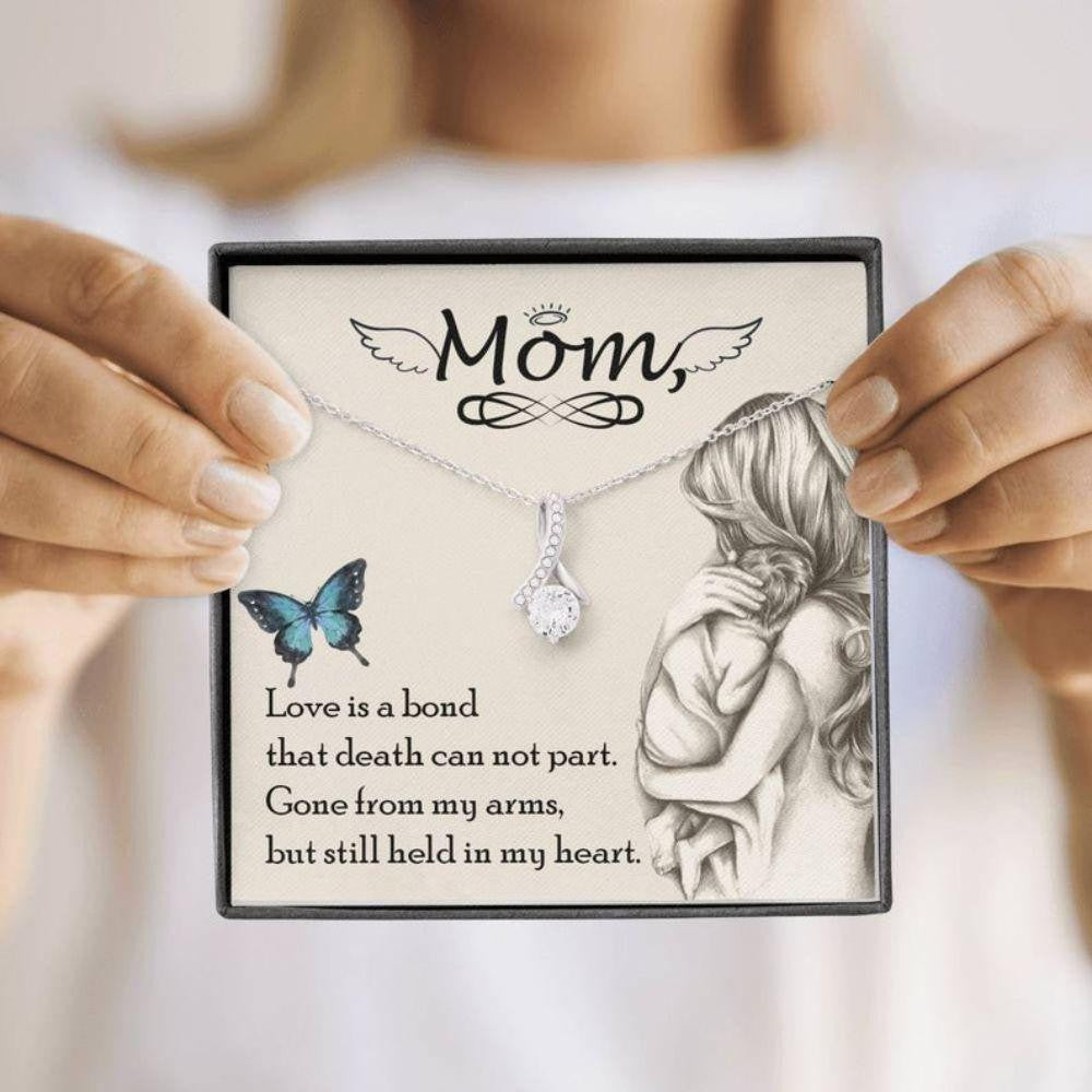 Remembrance Necklace, Loss Of Mom Necklace, Memorial Gift For Daughter, Memorial Necklace,Condolence Mother Loss