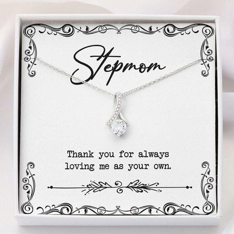 Stepmom Necklace, To My Stepmom Necklace, Thank You Mom Necklace Step Mom