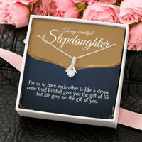 Thumbnail for Stepdaughter Necklace Gift From Stepmother,  Bonus Daughter Wedding Day Necklace