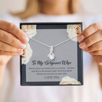 Thumbnail for Wife Necklace, Valentine Gift For Wife � To My Gorgeous Wife Necklace � Necklace With Gift Box