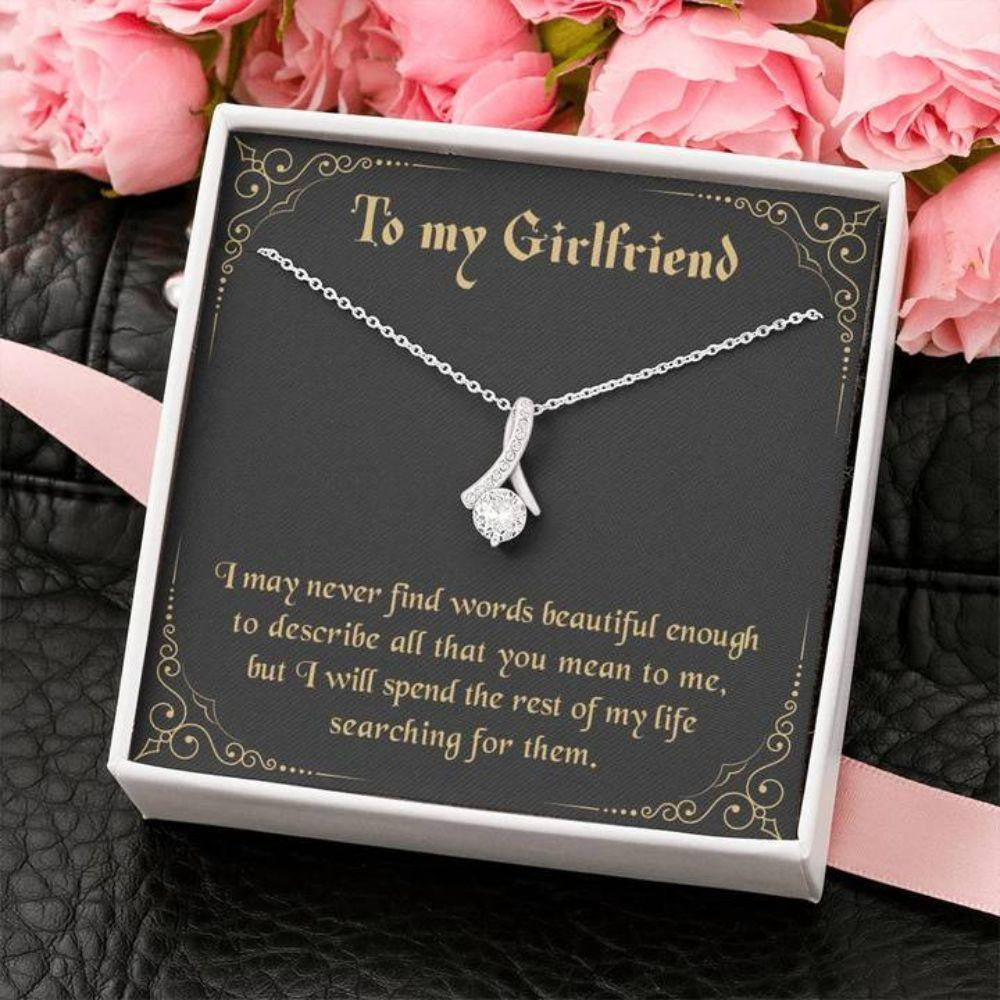 Girlfriend Necklace, To My Girlfriend Necklace Gift � Never Find The Words