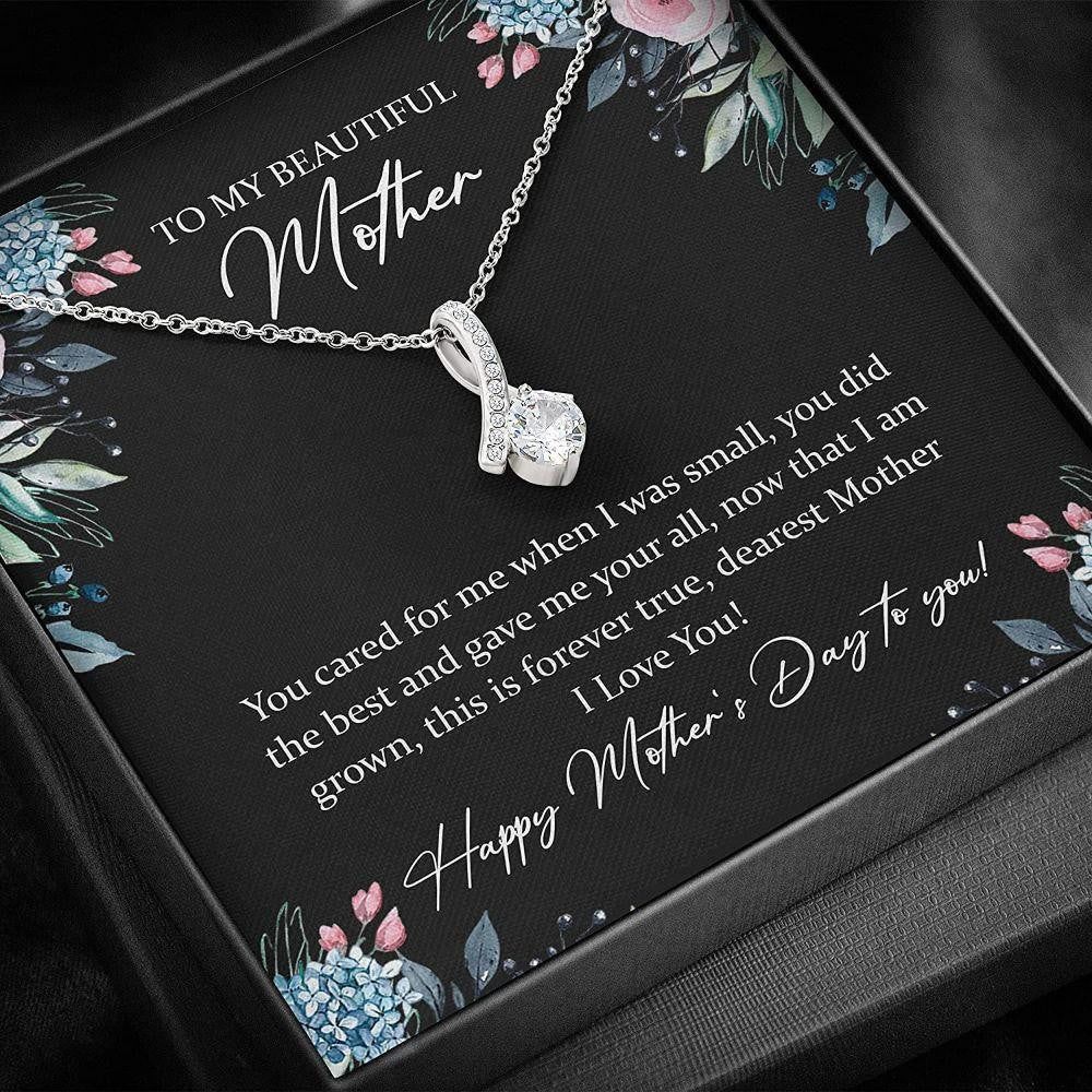 Mom Necklace, Mother Day Necklace To My Beautiful Mother � Necklace Gift For Mom