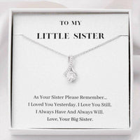 Thumbnail for Sister Necklace, To My Little Sister Necklace, Always Will Love You, Birthday Gift For Sister