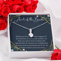 Thumbnail for Aunt Necklace, Aunt Of The Bride Necklace Gift, Aunt Wedding Gift From Bride And Groom