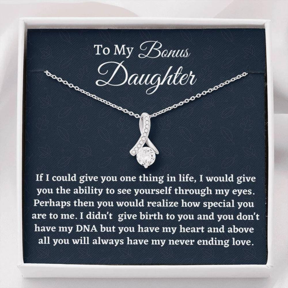 Stepdaughter Necklace, Stepdaughter Gift, Bonus Daughter Gift, Necklace For Stepmom Present For Stepdaughter Daughter In Law