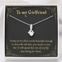 Thumbnail for Girlfriend Necklace, To My Girlfriend Necklace Gift � Never Find The Words