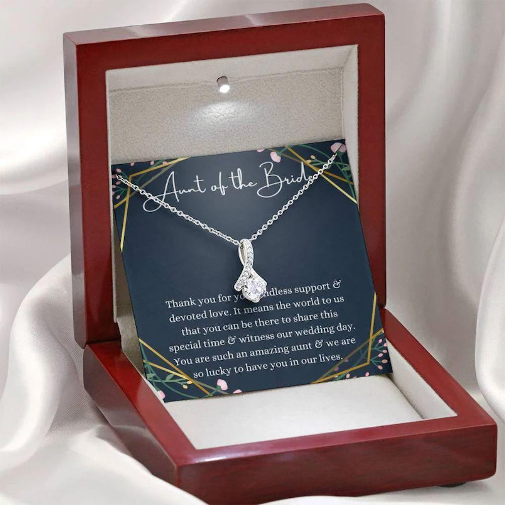 Aunt Necklace, Aunt Of The Bride Necklace Gift, Aunt Wedding Gift From Bride And Groom