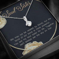 Thumbnail for Sister Necklace, To My Sister My Soul Necklace, Gifts For Best Friend Bestie BFF
