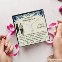 Thumbnail for Granddaughter Necklace, Granddaughter Birthday Necklace Gift From Grandpa