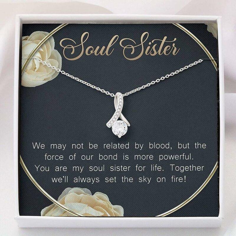 Sister Necklace, To My Sister My Soul Necklace, Gifts For Best Friend Bestie BFF