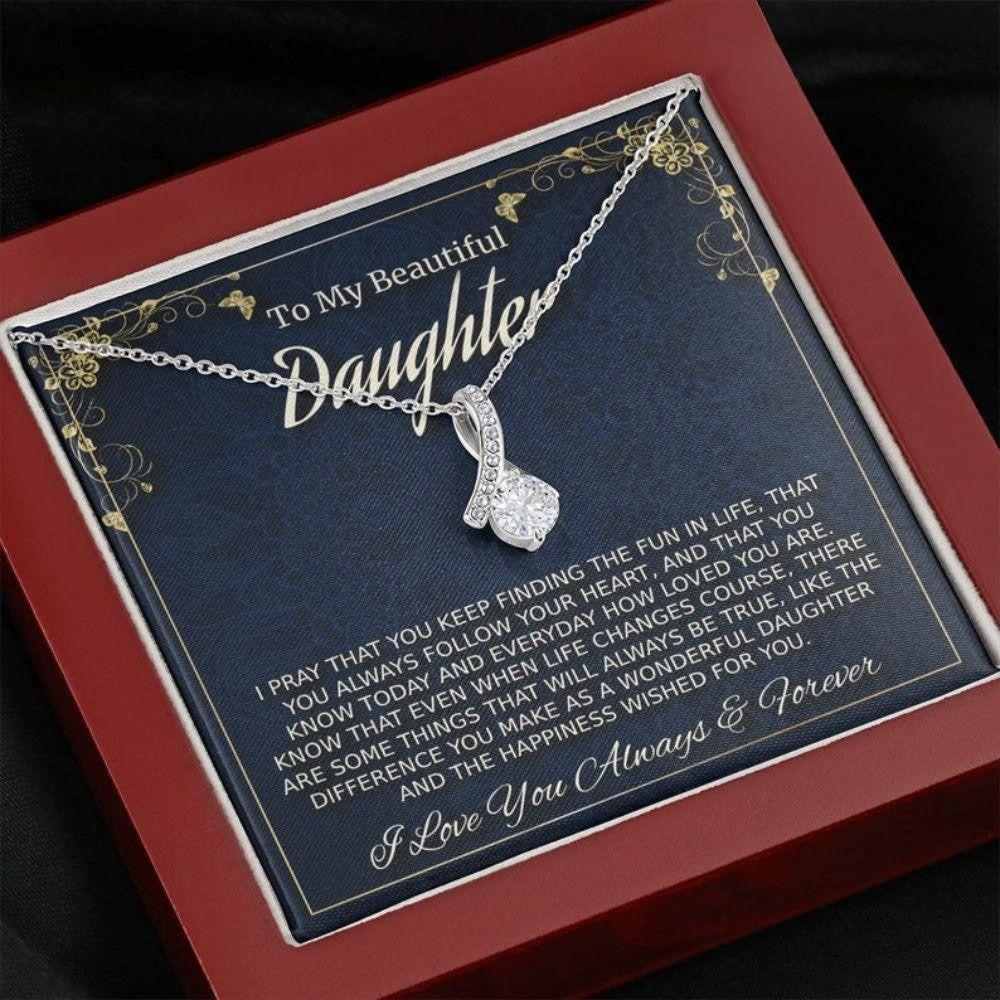 Daughter Necklace, To My Daughter Necklace Gift, Daughter Birthday Christmas Gift, Gift For Daughter From Mom