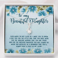 Thumbnail for Daughter Necklace, To My Beautiful Daughter Necklace Gift You�ll Always Have A Piece Of My Heart