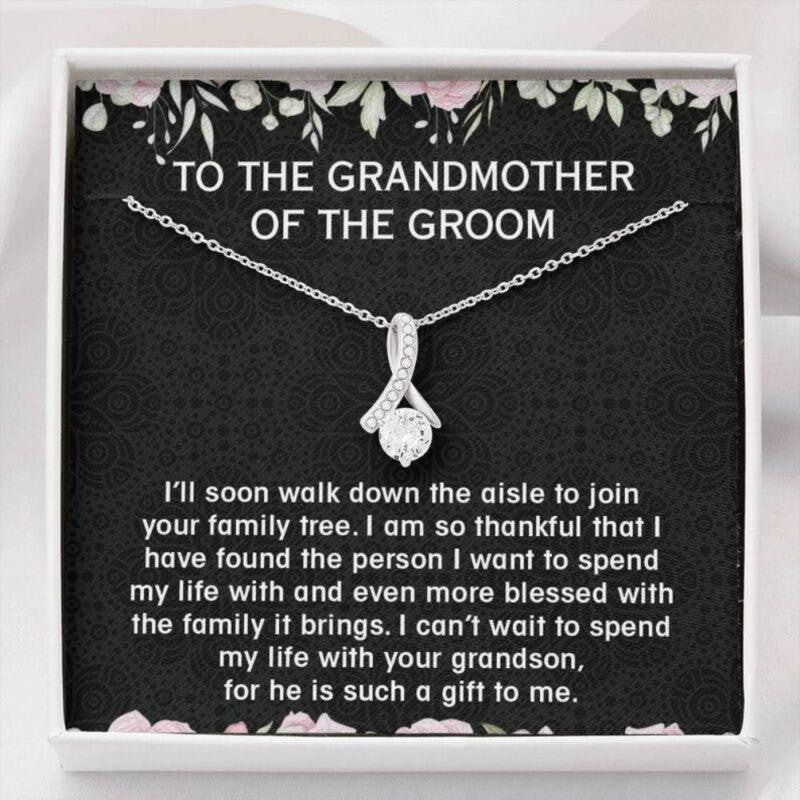Grandmother Necklace, Grandma Of The Groom Necklace Wedding Gift, Gift For Grandma Of The Groom