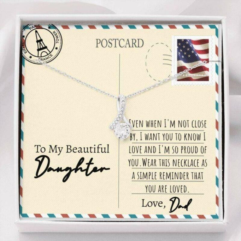 Daughter Necklace, Beautiful Daughter Long Distance Necklace, Daughter Gift From Father