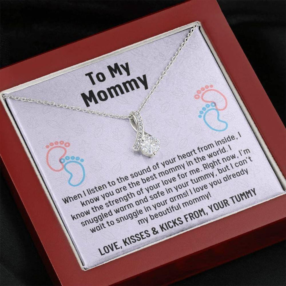 Mom Necklace, Mom To Be Gift, Gift For Expecting Mom, Pregnancy Gift, Mama Present From Unborn Baby, Mom To Be Gift