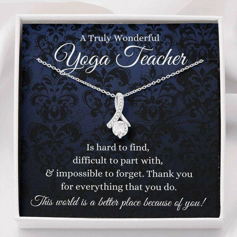 Teacher Necklace, Yoga Teacher Necklace Gift, Yoga InstrucTor, Yoga Personal Trainer Necklace