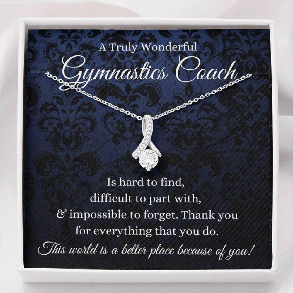 Coach Neckalce, Gymnastics Coach Gift, Leaving Gift For Gymnastics Coach, To A Truly Amazing Gymnastics Coach Necklace