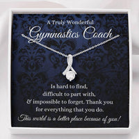 Thumbnail for Coach Neckalce, Gymnastics Coach Gift, Leaving Gift For Gymnastics Coach, To A Truly Amazing Gymnastics Coach Necklace