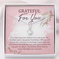 Thumbnail for Best Friend Necklace, Grateful For You Necklace � Alluring Beauty  � Necklace With Gift Box