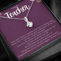 Thumbnail for Teacher Necklace, Teacher Graduation Gift For Daughter From Mom, Necklace For Future Teacher