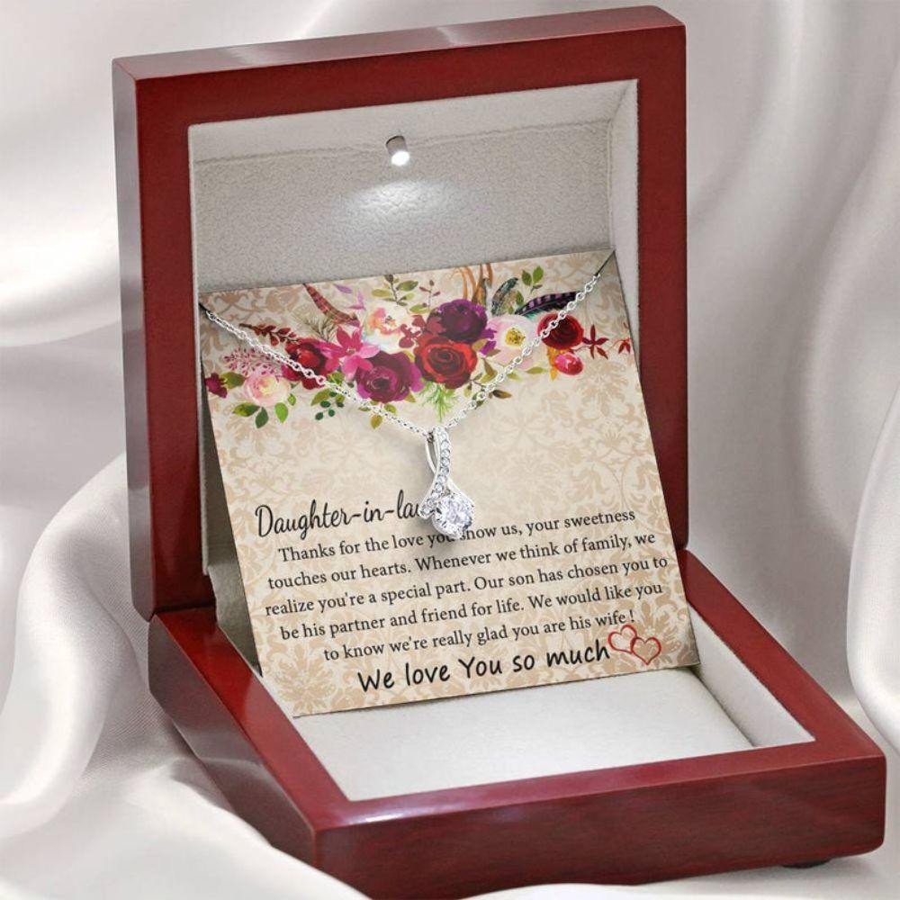 Daughter In Law Necklace, Gift From Mother In Law, Wedding Day Necklace