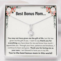 Thumbnail for Bonus Mom Necklace, Best Bonus Mom �Learn And Grow� Alluring Beauty Necklace Gift