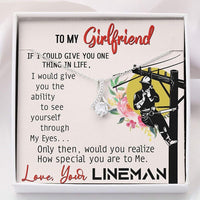 Thumbnail for Girlfriend Necklace, Lineman�s Girlfriend Necklace � Gift For Girlfriend � Necklace With Gift Box