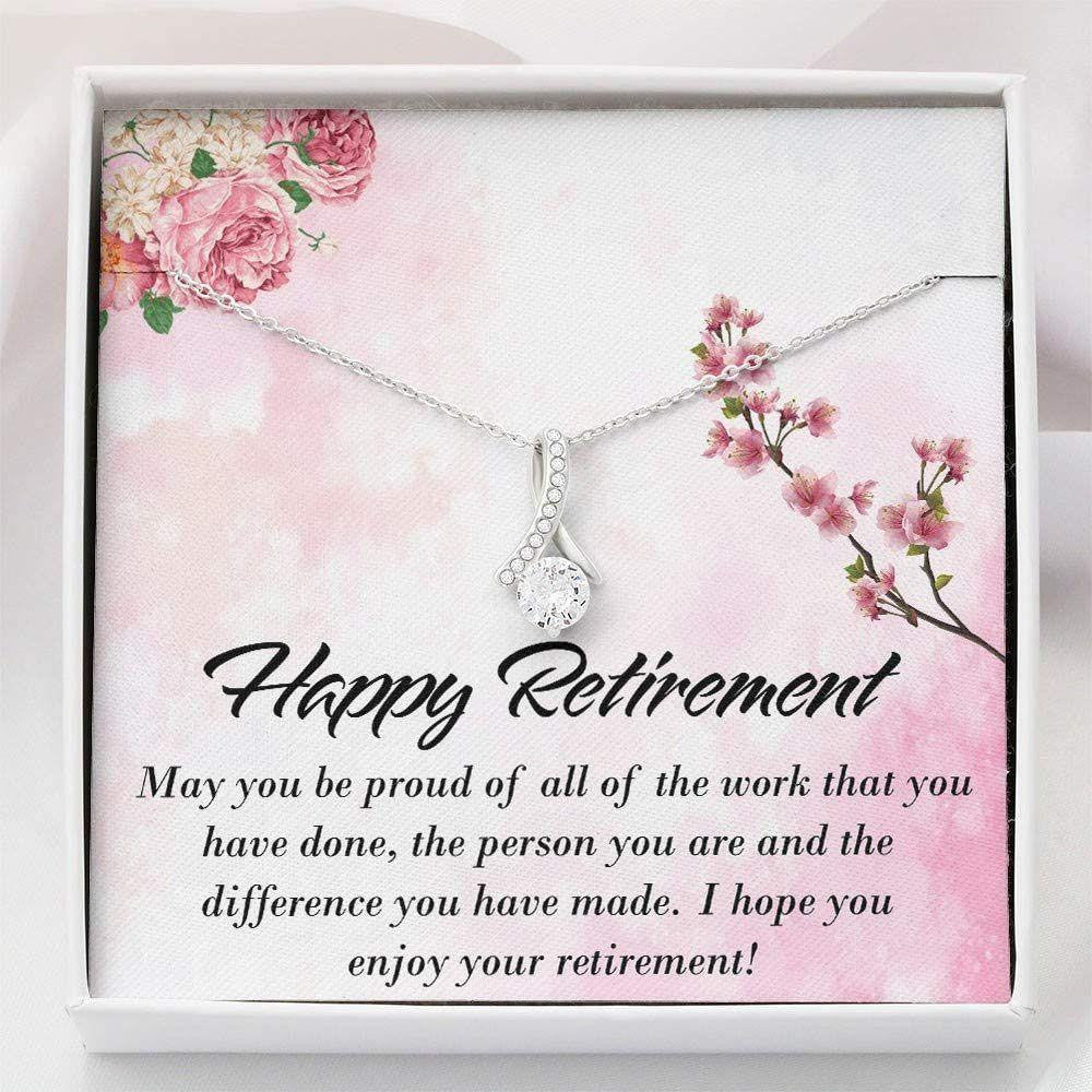 Mom Necklace, Retirement Necklace � Retirement Gift For Women  Pendant Necklace Jewelry With Gift Box