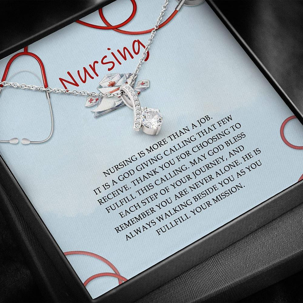 Nurse Necklace � Thank You Nurse Gift Message Card Necklace With Gift Box