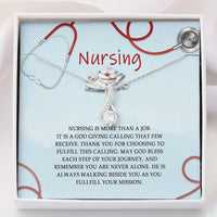 Thumbnail for Nurse Necklace � Thank You Nurse Gift Message Card Necklace With Gift Box