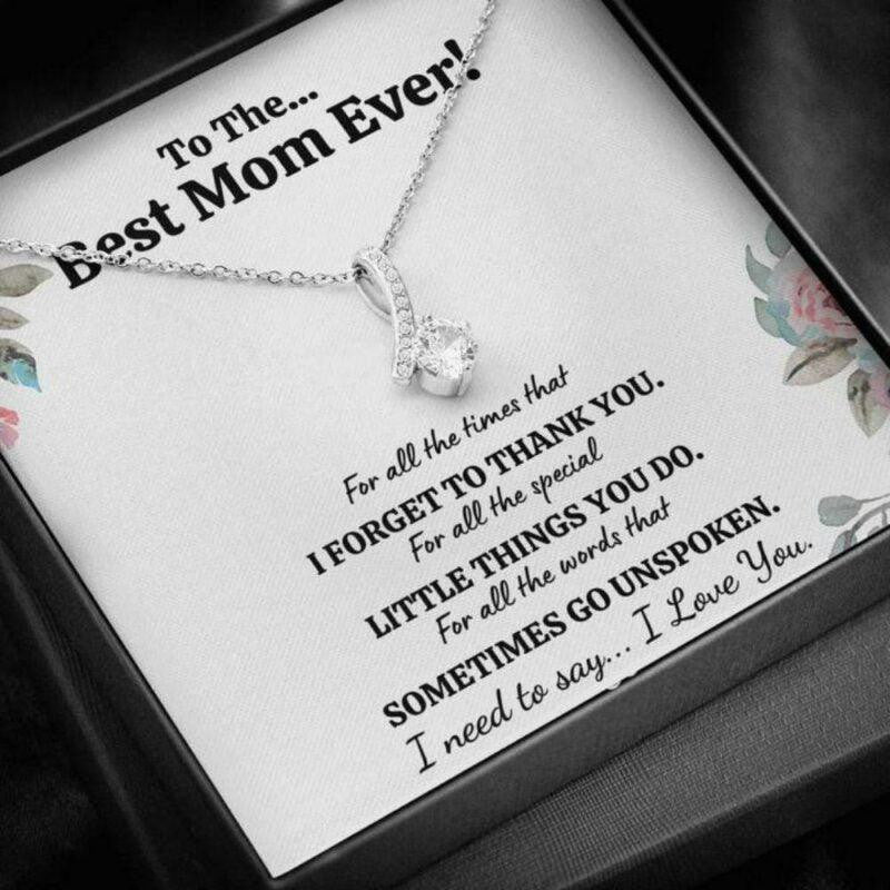 Mom Necklace, To The Best Mom Ever �For All� Alluring Beauty Necklace Gift