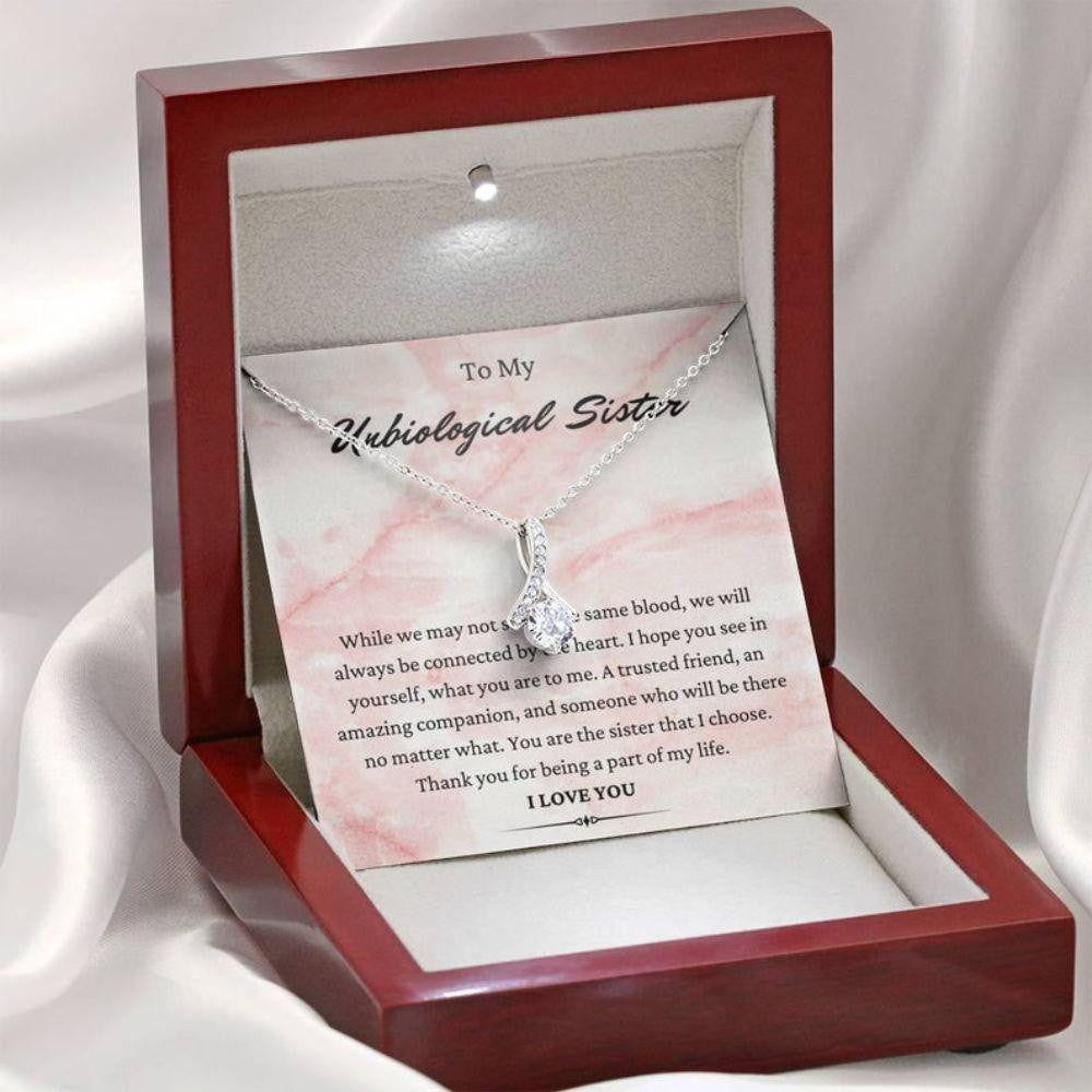Sister Necklace, To My Unbiological Sister Necklace, Gift For Best Friend Soul Sister BFF Bridesmaid