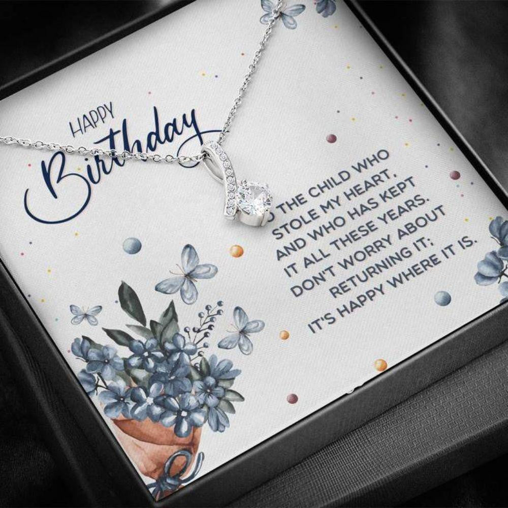 Daughter Necklace, To My Daughter �Stole My Heart� Necklace Birthday Gift From Dad Mom