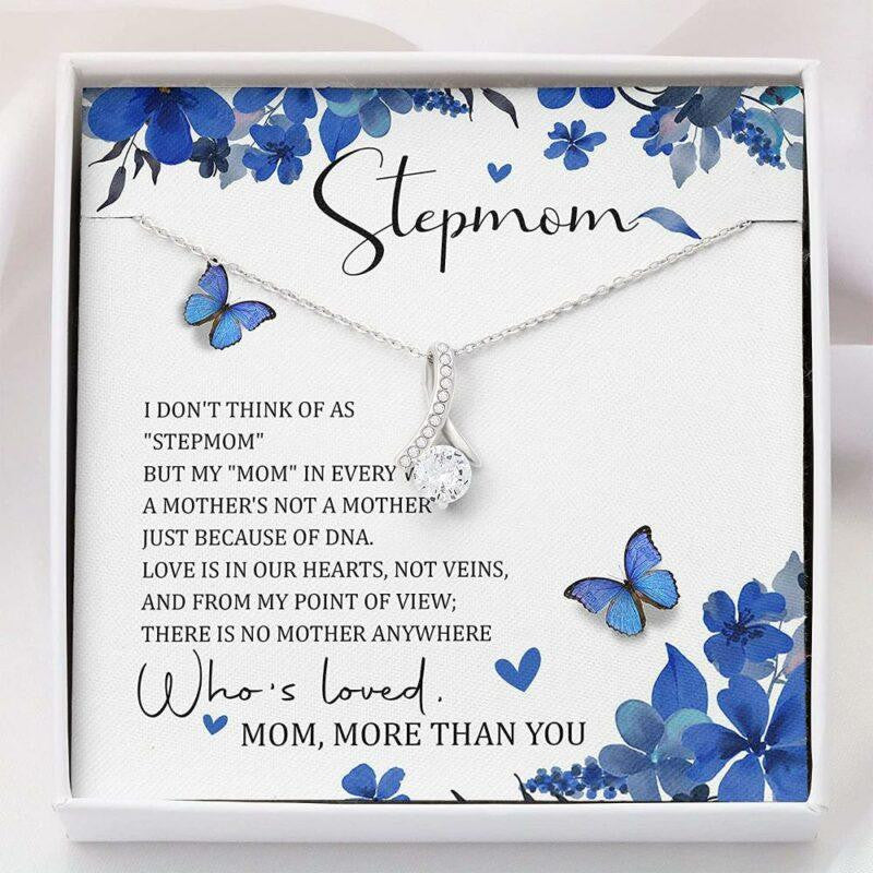 Stepmom Necklace, To My Stepmom Thank You Mom Necklace � Bonus Mom Gift Mother Day Necklace