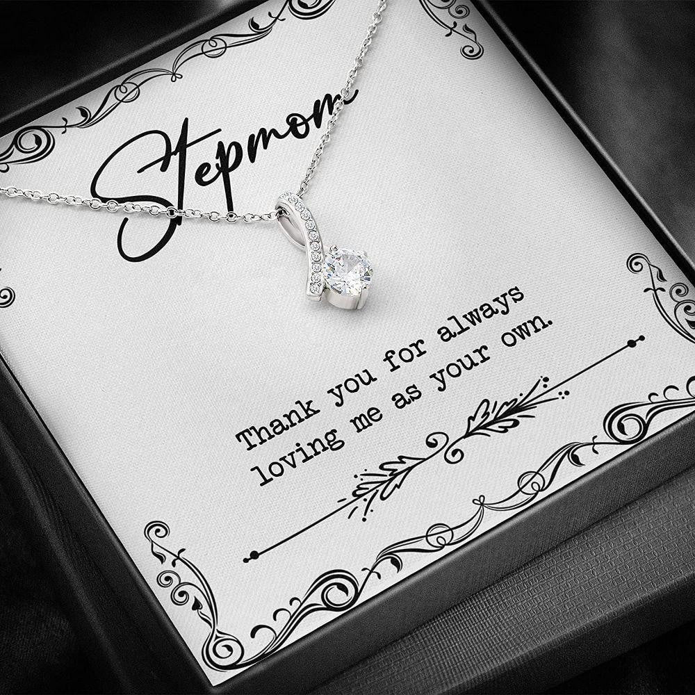 Stepmom Necklace, To My Stepmom Necklace Gift, Thank You Mom Necklace