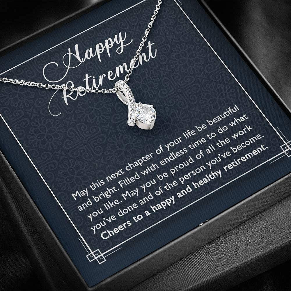 Retirement Necklace For Work Colleague Gift, Leaving Job, Teacher Retirement, New Job Necklace