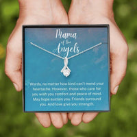 Thumbnail for Mama Of Two Angels Necklace, Twin Miscarriage Gift, Loss Of Twins, Miscarriage Keepsake Necklace