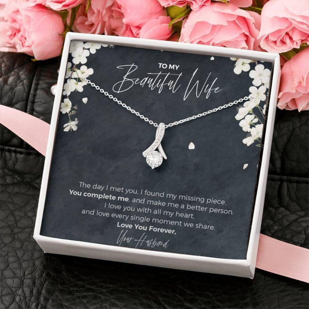 Wife Necklace, To My Beautiful Wife, You Complete Me � Gift For Wife � I Love My Wife Necklace