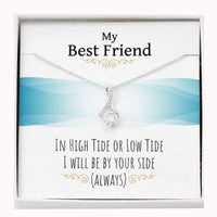 Thumbnail for Friend Necklace, Best Friend Necklace � In High Tide Low Tide I Will Be By Your Side Always