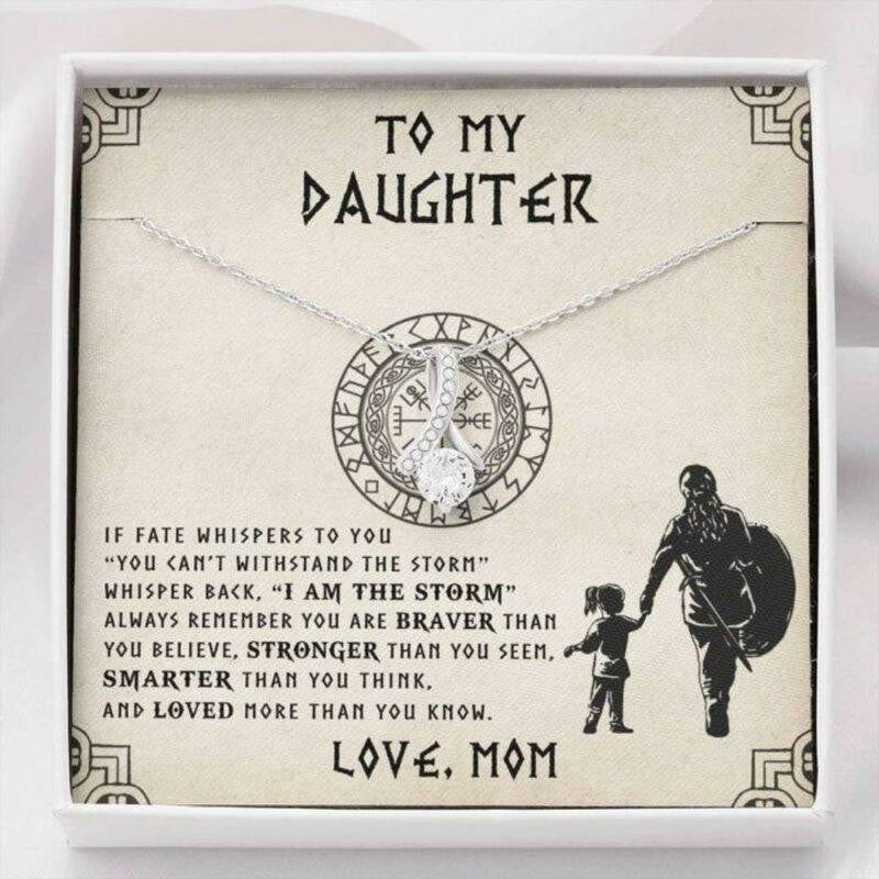 Daughter Necklace, To My Daughter Necklace Gift � The Storm � Shieldmaiden Mom