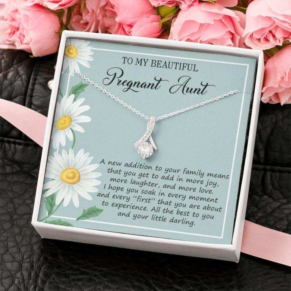 Aunt Necklace, Gift For Pregnant Aunt, Pregnant Gift Necklace For Aunt, Necklace From Niece