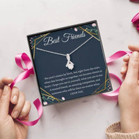 Thumbnail for Friend Necklace, Gift For Best Friend BFF, Long Distance Friendship Necklace