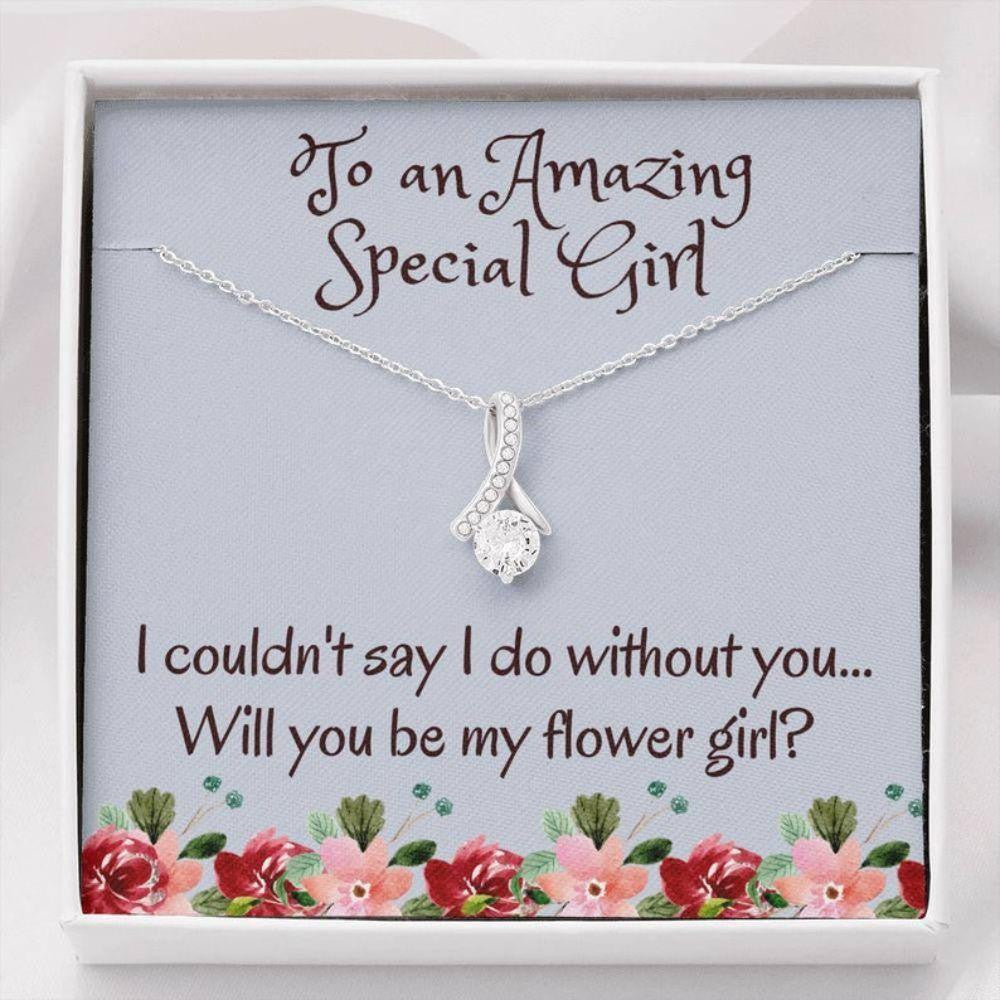 Best Friend Necklace, To A Special Flower Girl Necklace Gift, Wedding Gift From The Bride Flower Girl