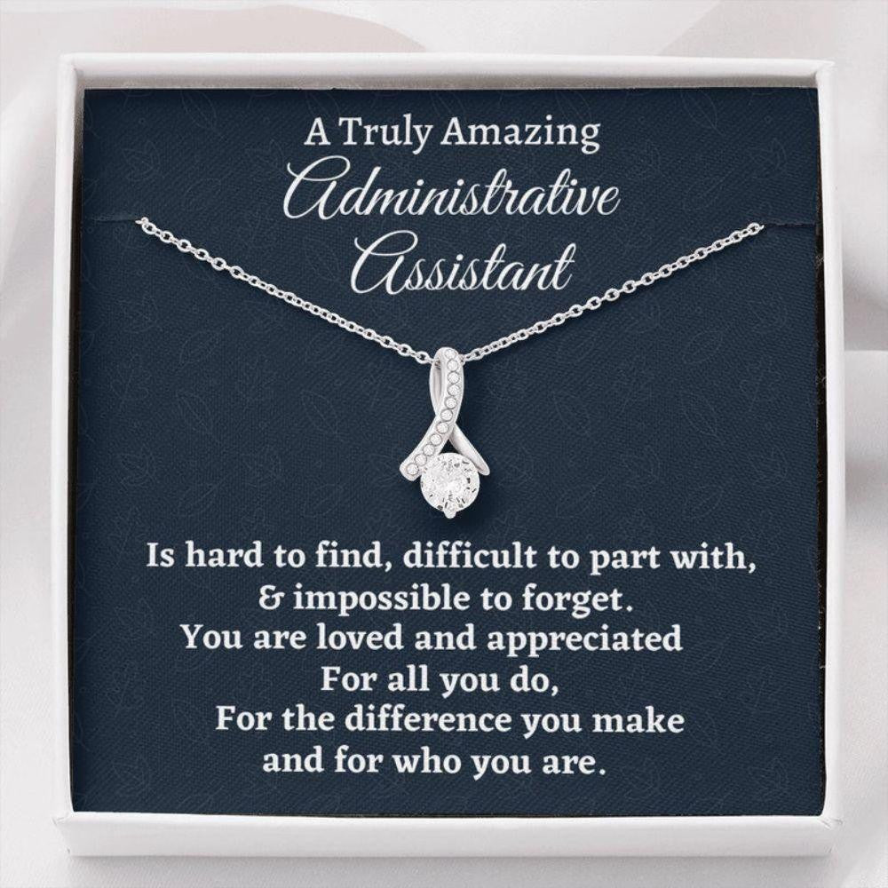 Administrative Assistant Necklace, Appreciation Gift For An Administrative Assistant, Necklace Personalized Gift