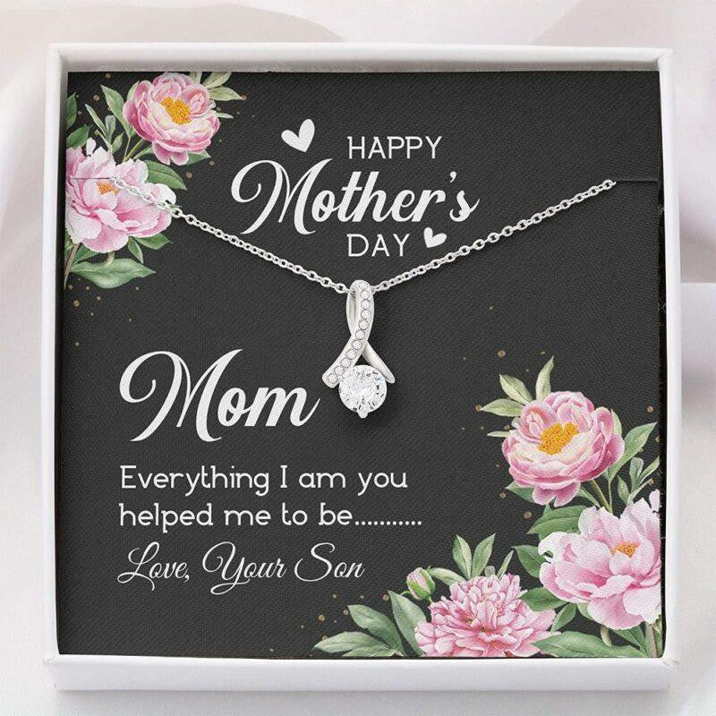 Mom Necklace, Mothers Day Necklace � Necklace Gift For Mom From Son For Mom