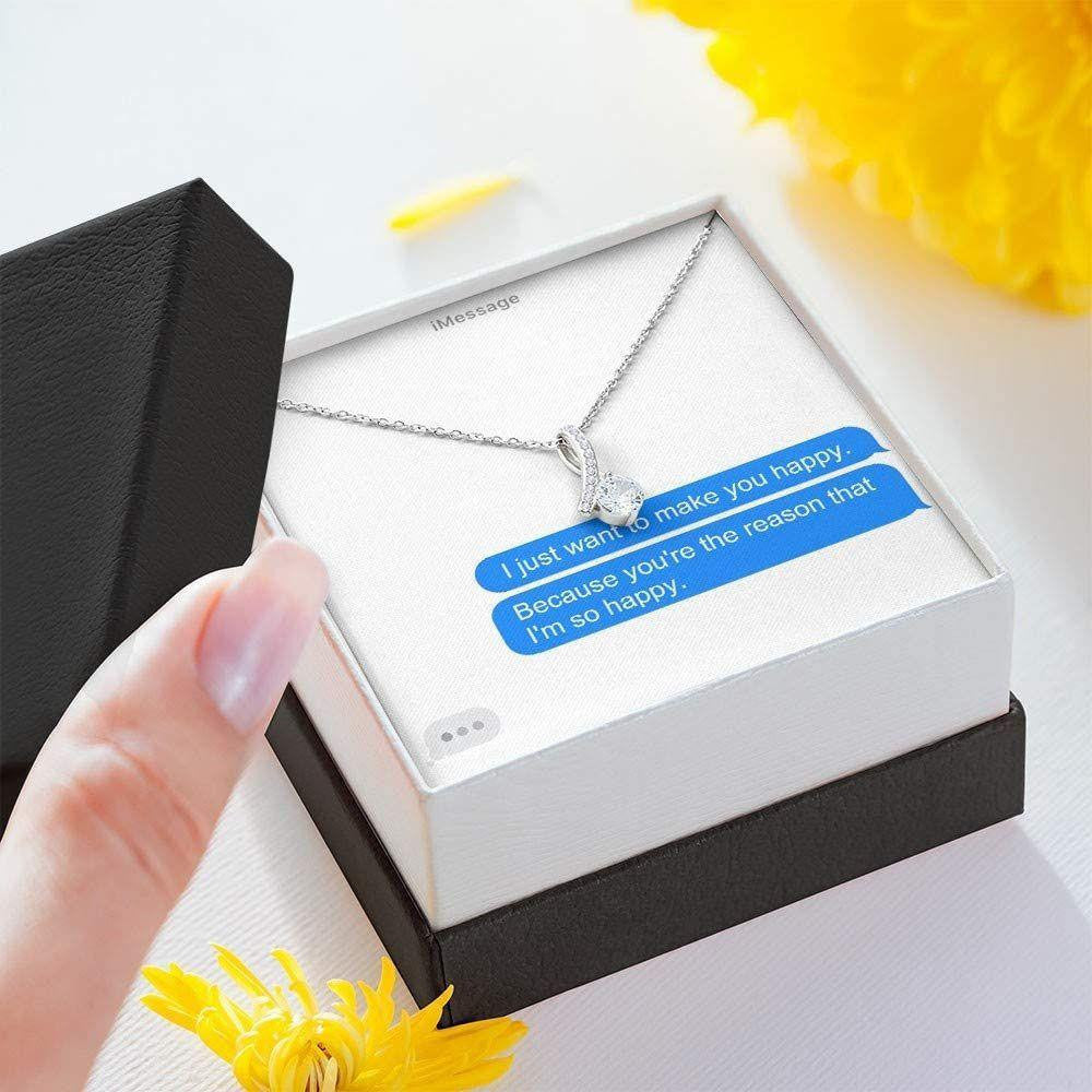 Wife Necklace, To My Love Necklace � Message Card Necklace � Alluring Beauty Necklace With Gift Box For Birthday Christmas