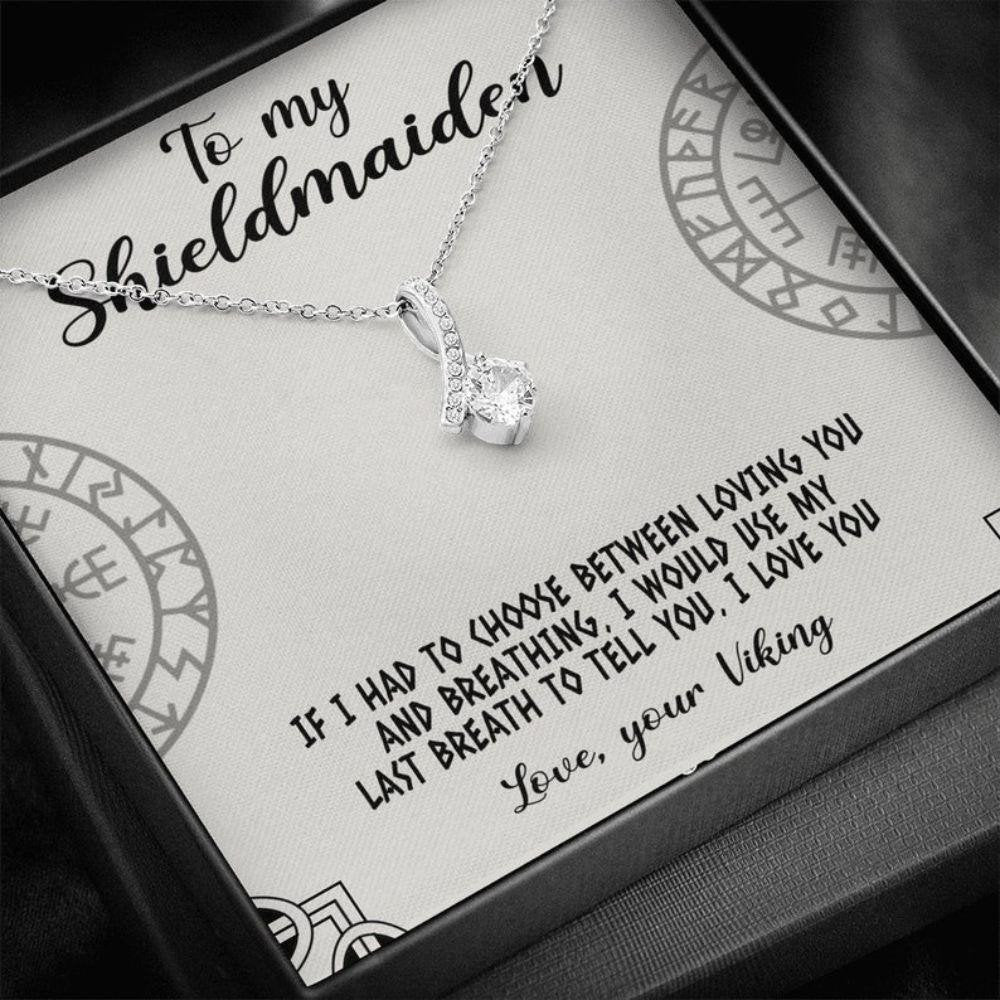 Wife Necklace, To My Shieldmaiden, Gift For Wife Necklace, Shieldmaiden Necklace, Viking Style Necklace